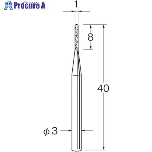 リューター 軸付電着ボラゾン砥石N1210 N1210 1袋 ■▼128-1858 【送料都度見積】