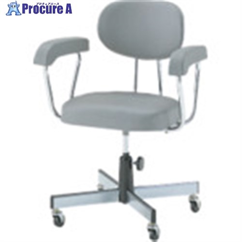 ライオン ビジネスチェアー #123S グレー NO.123S-H(44438) 1脚 ■▼134-6797 【送料都度見積】