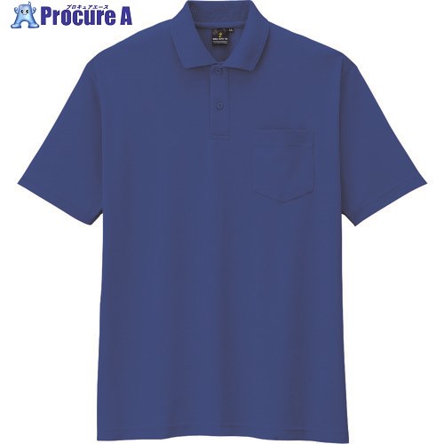 コーコス 制電・防透・消臭半袖ポロシャツ 6ブルー 5L AS-257-6-5L 1枚 ■▼135-7458 【送料都度見積】