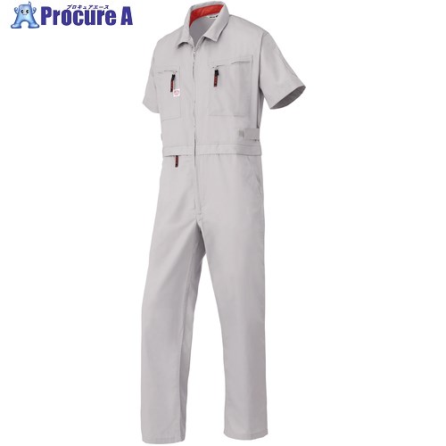 AUTO-BI SS(春夏)モデル 腰割れ式半袖つなぎ服6901-008シルバーグレー-S 6901-008-S 1着 ■▼137-0490 【..