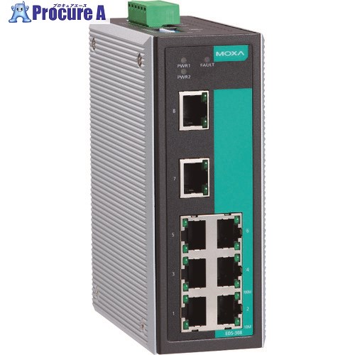 MOXA 8ݡ(RJ458) ޥ͡ ͥåȥå 磻ɲ٥ǥ EDS-308-T 1 168-5256