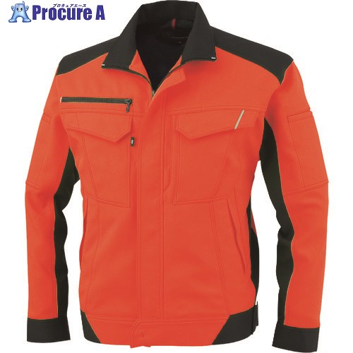 コーコス 長袖ブルゾン フラッシュオレンジ LLサイズ A-8081-22-LL 1着 ■▼197-8452 【送料都度見積】