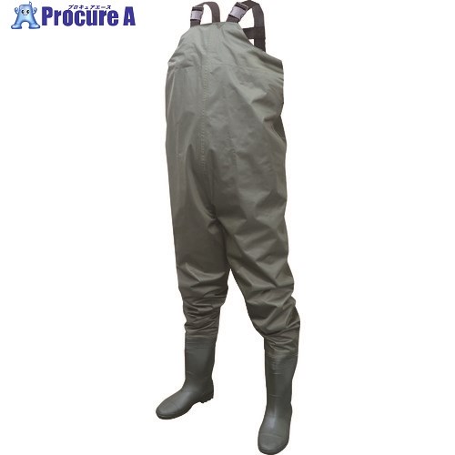 福徳 ナイロン胴付ウエーダー グリーン 28.0cm #8972-28.0 1足 ■▼228-3351 【送料都度見積】