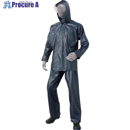 喜多 PVCレインコート No2000 ネイビー LL NO2000-NV-LL 1着 ▼235-4079