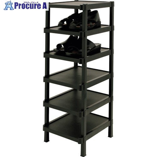 蝶プラ 導電スリッパラック6段 781781 1個 ■▼253-1196 【送料都度見積】