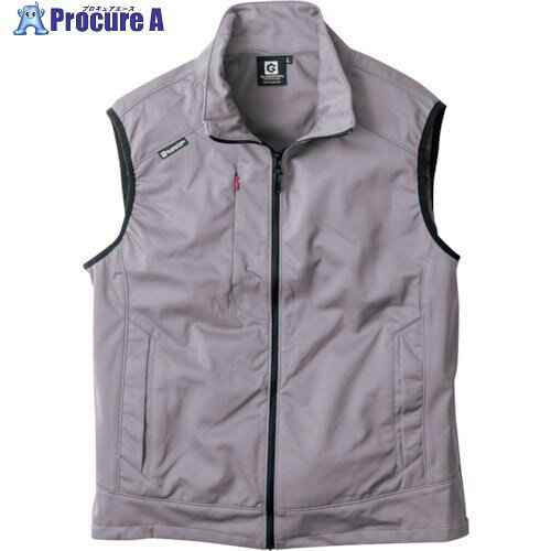 コーコス 防風ストレッチベスト グレー M G-2349-3-M 1着 ■▼321-4516 【送料都度見積】