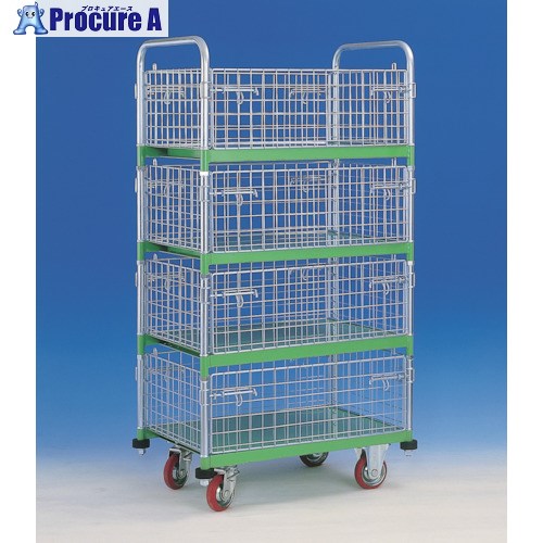 カンベ 網付き台車 メッシュパックロール 666A 666A 1台 ■▼337-7274 【送料都度見積】