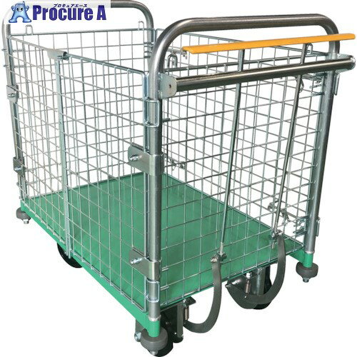 カンベ 網付き台車 ハンドストッパー付きメッシュパックロール HS-K629A HS-K629A 1台 ■▼337-7326 【送料都度見積】