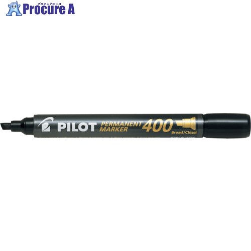 PILOT 油性マーカー パーマネントマーカー400 ブラック 平芯 MPM-10B-B 1本 ▼369-8234