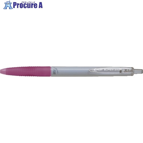 PILOT 油性ボールペン スーパーグリップG ノック式 抗菌仕様 ホワイトピンク BSGK-10FK-WP 1本 ▼422-9718