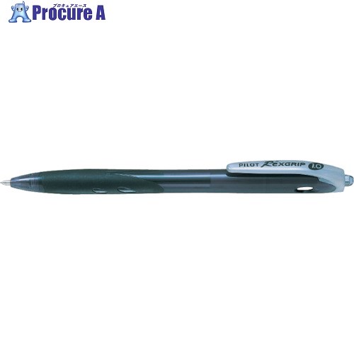 PILOT 油性ボールペン レックスグリップ 中字 ブラック BRG-10M-BB 1本 ▼422-9729