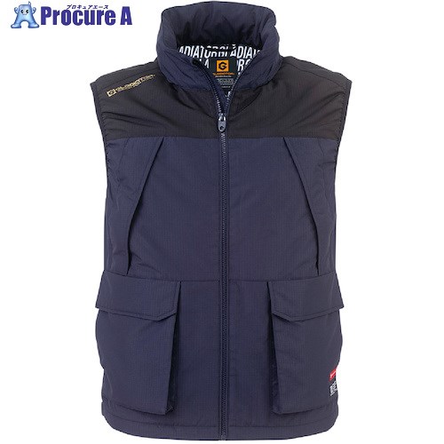 岡潮 電熱ベスト＋モバイルバッテリー10、000mAhセット G-8049 ネイビー 3L G-8049-NAVY-3L_61480001 1個 ■▼450-1786 【送料都度見積】