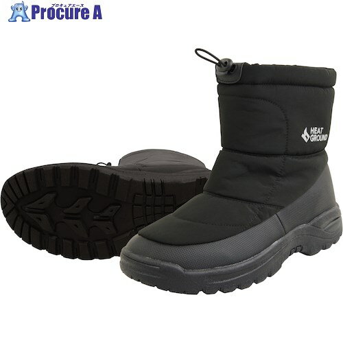 喜多 ウインターブーツ(裏ボア) 4cm防水 MK670 ブラック L(25.5〜26.0) MK670-BK-L 1足 ■▼462-1081 【送料都度見積】