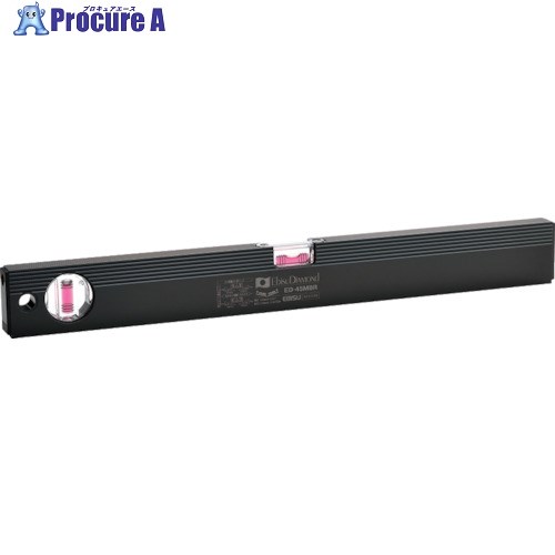 エビスダイヤモンド 磁石付ベーシックレベルブラック 450mm ブラック/レッド ED-45MBR 1個 ▼485-0564