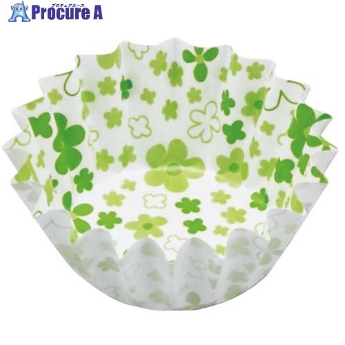 EBM ココ・ケース(500枚入)小花柄 丸型 5号深 グリーン 2135680 1個 ■▼510-6593 【送料都度見積】