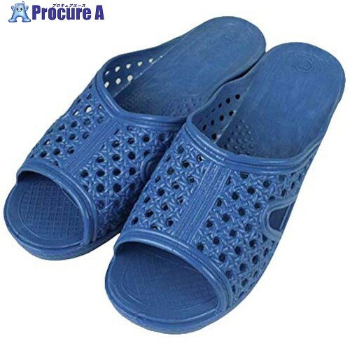 EBM 婦人シャワーサンダル 前あき ブルー T-FTG-3 M 1281950 1個 ■▼511-1396 【送料都度見積】