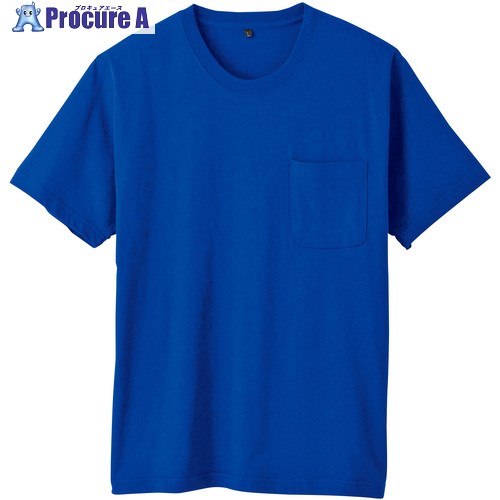桑和 6645-53 半袖Tシャツ(ポケット付) ロイヤルブルー 6L 6645-53-203-6L 1着 ■▼529-6519 【送料都度見積】