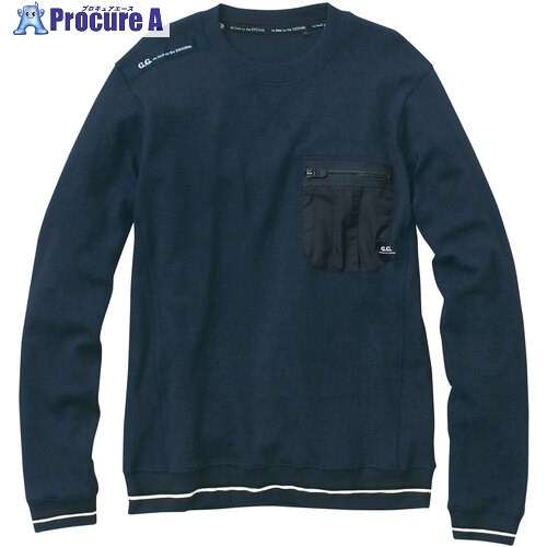 G.G. 3105-52 長袖Tシャツ ネイビー L 3105-52-1-L 1着 ■▼529-7436 【送料都度見積】
