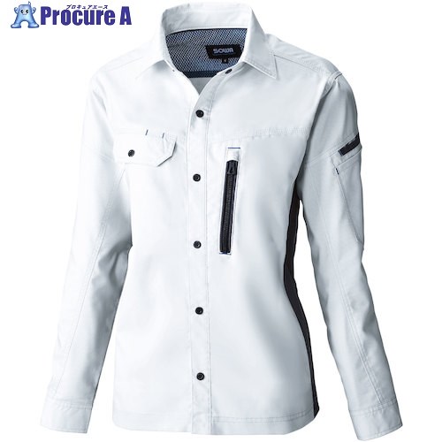 SOWA 3018-02 長袖シャツ シルバーグレー SS 3018-02-22-SS 1着 ■▼531-2468 【送料都度見積】