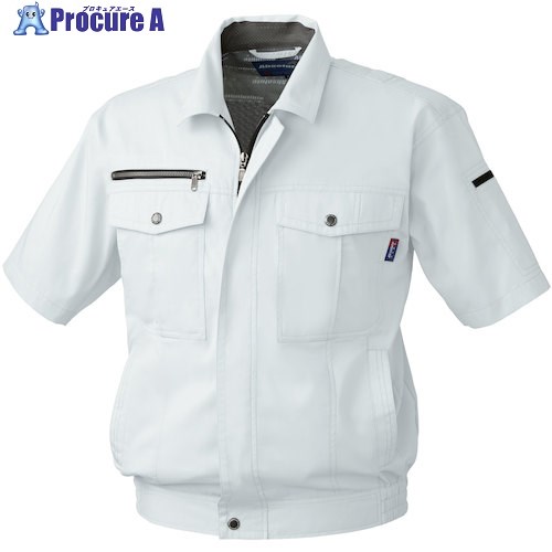 桑和 611 半袖ブルゾン シルバーグレー 4L 611-22-4L 1着 ■▼531-5698 【送料都度見積】