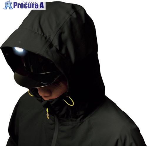 Makku 【売切商品】 フーディライトレインジャケット ブラック 4L AS8205D 1着 ▼532-6008