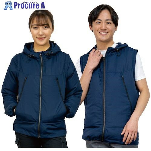 岡潮 空調付2Wayパーカー(ウェアのみ) 30101 ネイビー LL 30101-LL 1着 ■▼535-8996 【送料都度見積】 岡潮 空調付2Wayパーカー(ウェアのみ) 30101 ネイビー LL 30101-LL 1着 ■▼535-8996 【送料都度見積】