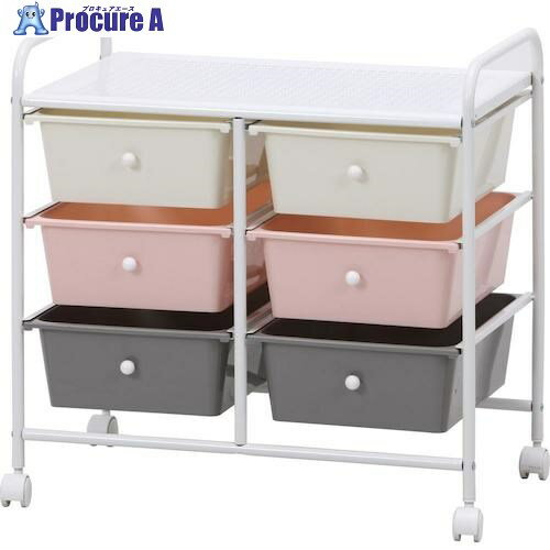 不二貿易 キッズ収納3段 color 6マス 38295 1個 ■▼542-7349