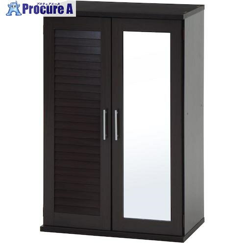 不二貿易 ルーバー＆ミラー付きシューズボックス60幅 BR 86190 1個 ■▼542-8928