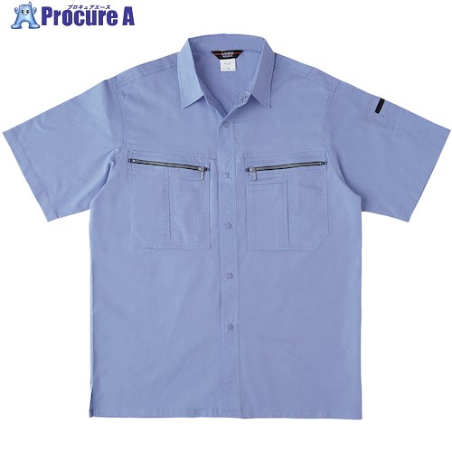 桑和 277 半袖シャツ パープルブルー 6L 277-202-6L 1着 ■▼546-2717 【送料都度見積】