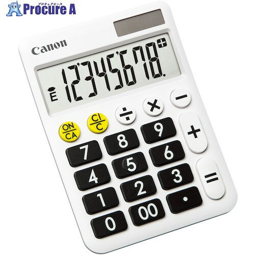 オフィス・住設用品 オフィス備品メーカー名キヤノンマーケティングジャパン（株）プラス名称 キヤノン商品名キヤノン　電卓LF−80　JPN　SOB型式LF80メーカー希望小売価格【税抜】open（税抜）オレンジブック年　ページ発注コード574-8436JANコード4549292046984特長●ソーラー電源に加え、内蔵バッテリーに単4電池を使用し、電池交換も容易に行えます。●文字が大きく見やすい大画面ディスプレイを採用しました。●計算状態がわかりやすく表示され、計算ミスを防ぎます。●機能を簡素化し、必要な機能のみに絞ったシンプルな設計です。●キーが大きく押しやすいので、打ち間違いがありません。用途仕様●桁数：8●縦(mm)：150●横(mm)：108●厚さ(mm)：30.7●大画面液晶材質セット内容／付属品注意原産国中国重量納期目安お取寄品（3〜5営業日）※欠品時別途連絡