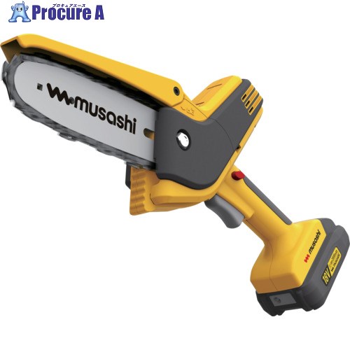 musashi 充電式ハンディチェーンソー HCS-6000 1台 ■▼661-1635 【送料都度見積】