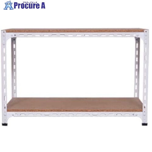 北島 アングル棚2段 W90XD45XH45cm ホワイト 51153043201 1台 ■▼662-3010