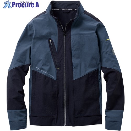 G.G. 0328-00 長袖ブルゾン ブルーグレー L 0328-00-21-L 1着 ■▼675-0229 【送料都度見積】(4)