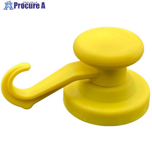 ラクテム カラーマグネット フック型 Φ53 イエロー CMH53-Y 1個 ■▼682-8104 【送料都度見積】