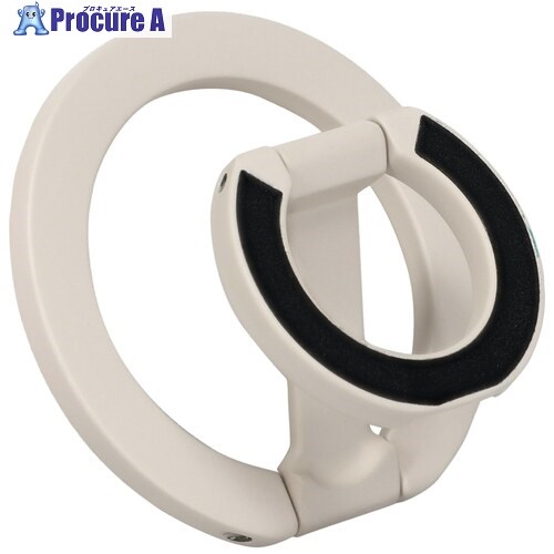 MOTTERU Magsafe対応 3way マグネットリングスタンド アーモンドミルク(MOT-SRING02-AM) MOT-SRING02-AM 1個 ■▼692-8285 【送料都度見積】
