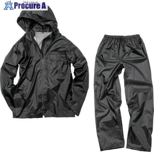 Makku いぶし銀レインスーツ2 ブラック L AS41002I 1着 ■▼696-5248 【送料都度見積】