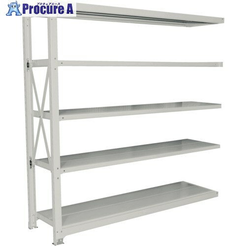 双福鋼器 中量ボルト式ラック 500kg 1200×1500×1200 天地4段 増連 ホワイトグレー MSH-45T4-CW 1台 ■▼700-9969