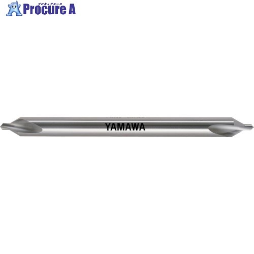 ヤマワ ロングシャンク弱ねじれ溝A形60° センタ穴ドリル CD-SL L150 5X60°X12 CD-SL-150-5 1本 ▼837-6032 ●MA515