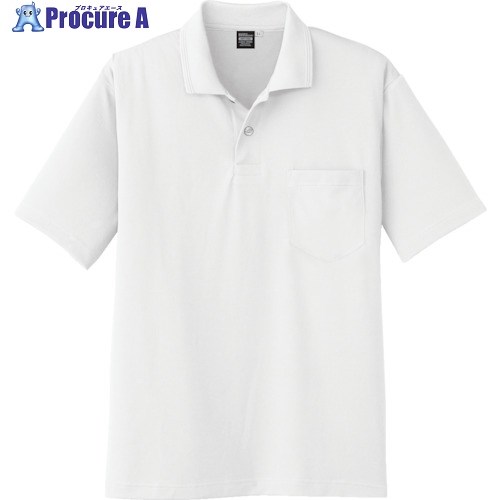 コーコス 吸汗速乾冷感半袖ポロシャツ ホワイトSS A-1667-0-SS 1枚 ■▼854-0004 【送料都度見積】