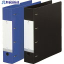 LIHIT リング式ファイル A4 D型リングファイル(タテ型4穴) 黒 G1280-24 1冊 ▼855-9671