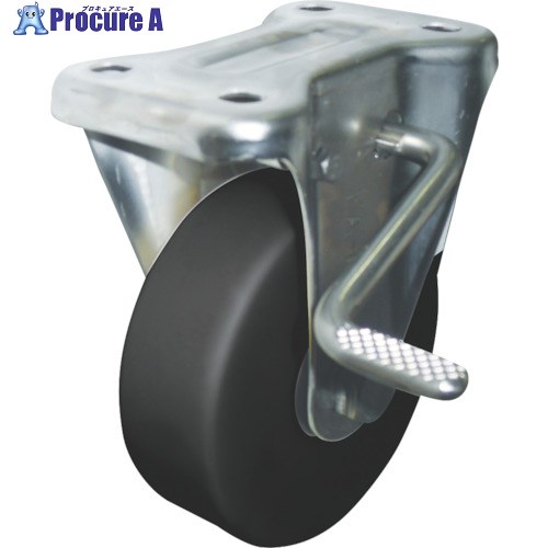 ヨドノ 導電MCナイロン車輪(ベアリング入)ステンレス製固定金具ストッパー付 EMC-KAB100CD 1個 ■▼857-3209 【送料都度見積】