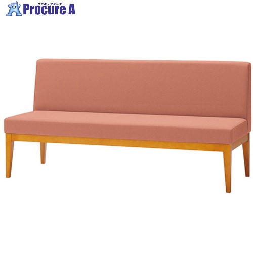 NAIKI ロビーチェアー 背付 ビニールレザー張り コーラルピンク RC2205S-CP 1台 ■▼693-3251 ※個人宅様送り不可