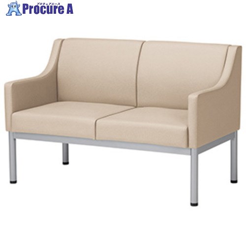 NAIKI ロビーチェアー 2人掛、肘付 アイボリー RC2252-IV 1台 ■▼693-3312 ※個人宅様送り不可