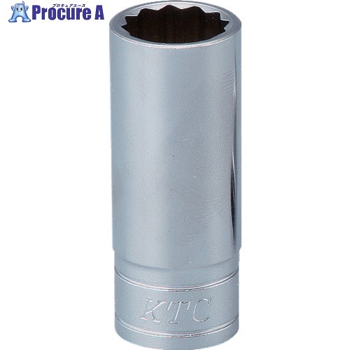 KTC 9.5sq.セミディープソケット(十二角) 対辺寸法12mm 差込角9.5mm 全長40mm B3M-12W 1個 ▼373-2045