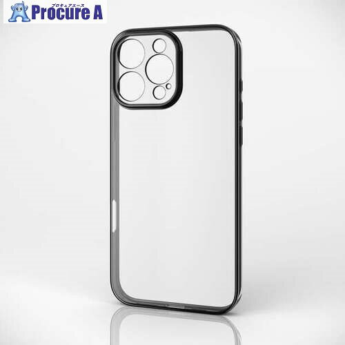 ELECOM եȥ iPhone 16 Pro Max ˸ݸ ᥿åù ᥿å֥å PM-A24DUCTMKBK 1 697-...