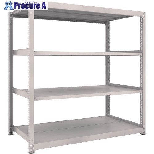 TRUSCO スチールラック M3型中量棚 1800X571XH2100 4段 単体 ネオグレー M3-7664 NG(ネオグレー) 1S ◇▼466-1412