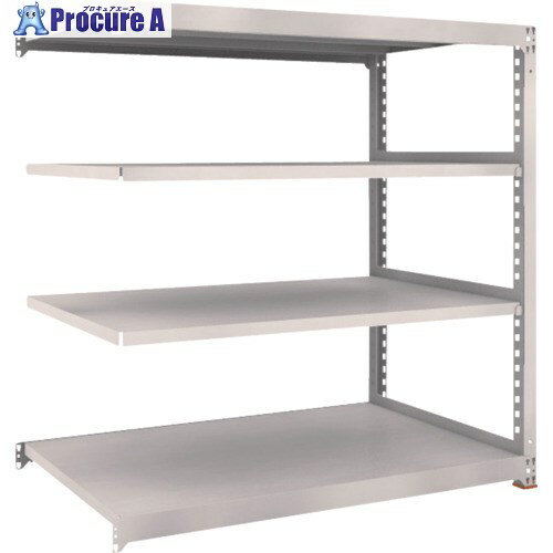 TRUSCO スチールラック M5型中量棚 1200×571×H1800 4段 連結 免震樹脂ベース付 ネオグレー ネオグレー M5-6464BSFC NG 1台 ▼692-0640