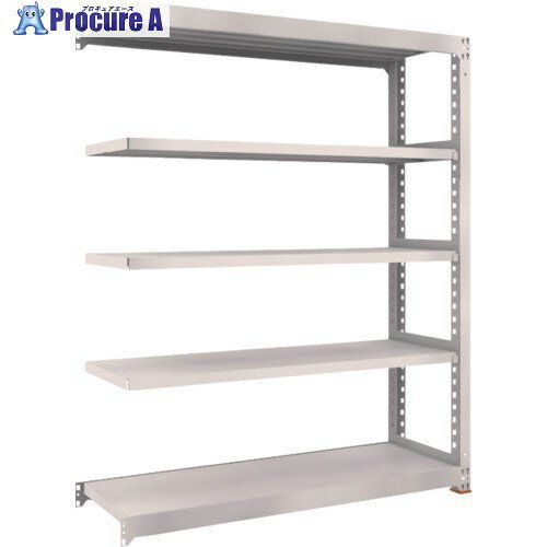 TRUSCO スチールラック M5型中量棚 900×721×H1800 5段 連結 免震樹脂ベース付 ネオグレー ネオグレー M5-6375BSFC NG 1台 ◇▼692-3750