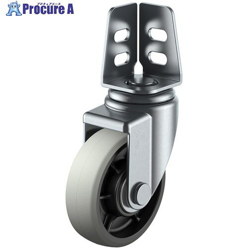 ユーエイ アングル 自在 キャスター ウレタン 車輪径100mm Sタイプ SA型 取付寸法20×21、16 SA-100GU 1個 ■▼158-9649 【送料都度見積】