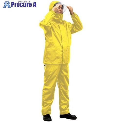 シモン 作業用雨具 レインウェア イエロー 3L RAINWEAR-YELLOW-3L 1着 ■▼705-1994 ※個人宅様送り不可